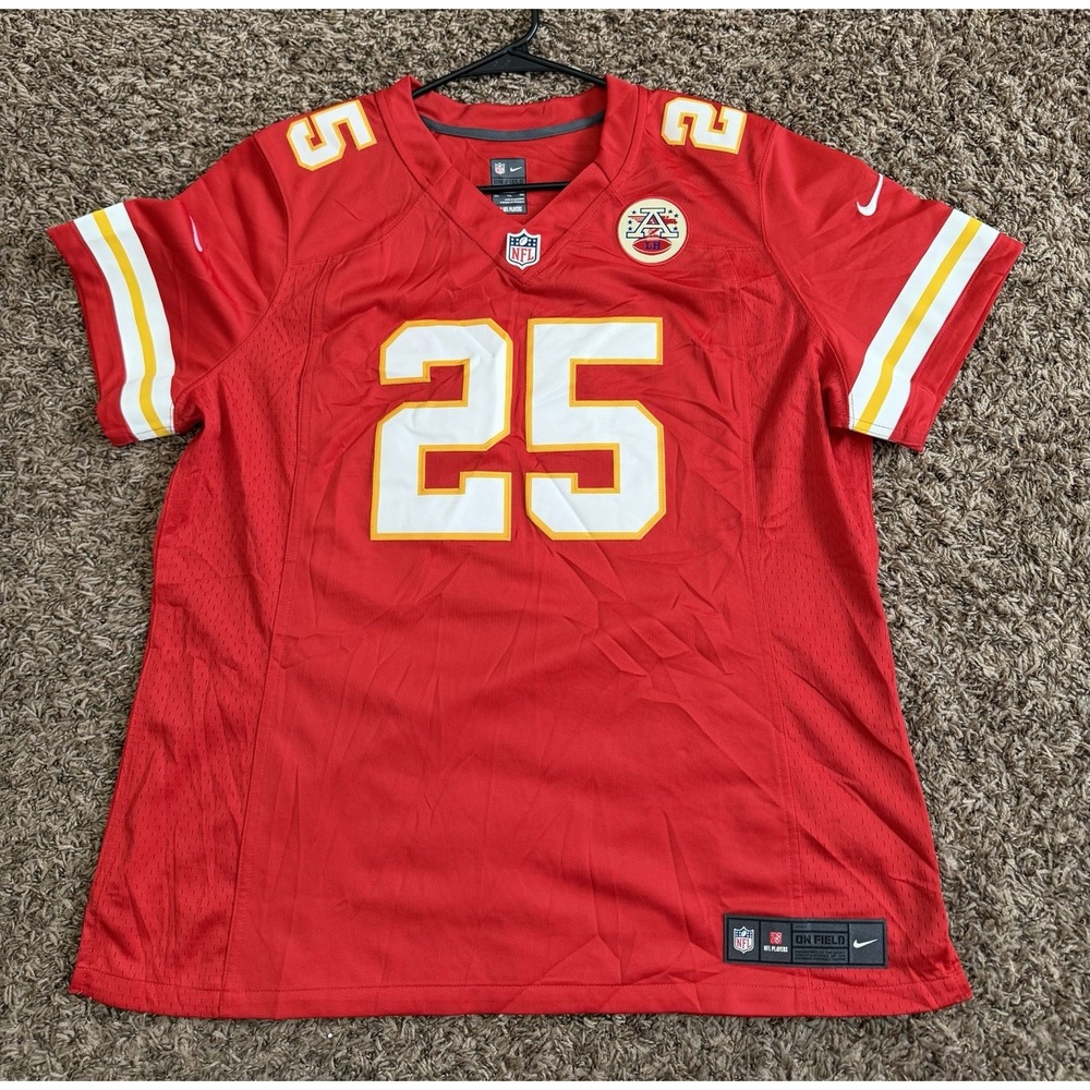 Kansas City Chiefs Clyde #25 Charles Nike On Field Red Jersey Women Size 2XL